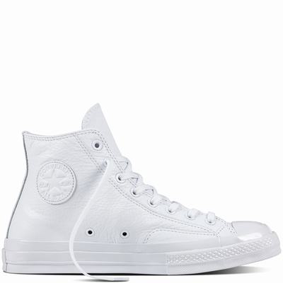 Converse Chuck Taylor All Star '70 Mono Leather High Tops Mens - White/White/White Shoes (338ISVCA)